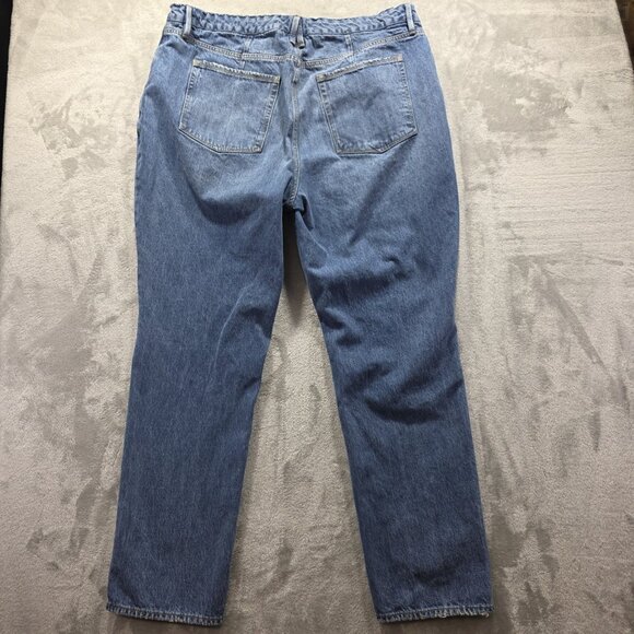 Good American Jeans Womens Size 18 Medium Wash Good 90's Straight Leg GNIC999T - Picture 2 of 10